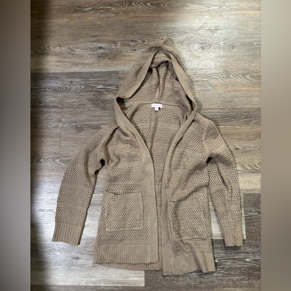 Brand new Design History girls Medium brown mesh cardigan